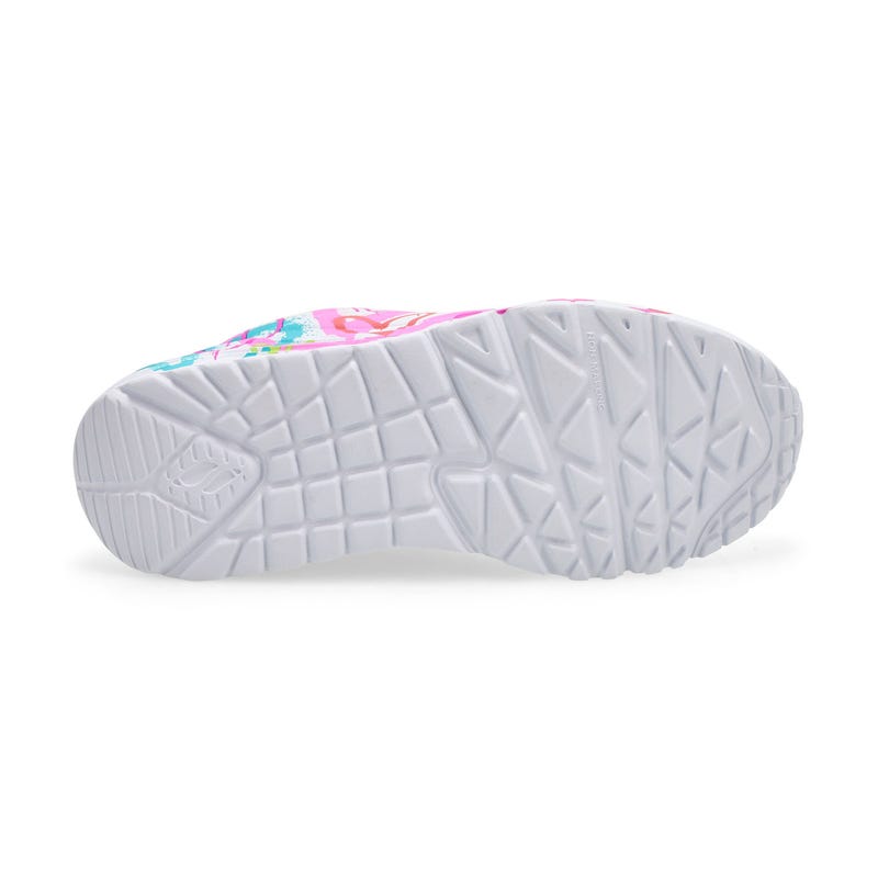 Baskets UNO LITE GOLDENCROWN BIG GRAFFITI HEARTS, blanc/multi, filles