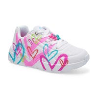 Baskets UNO LITE GOLDENCROWN BIG GRAFFITI HEARTS, blanc/multi, filles