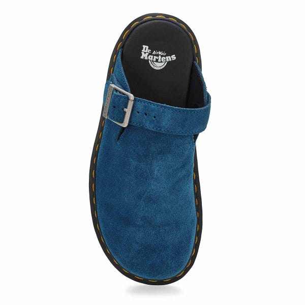 Unisex Zebzag Mule Suede Casual Clog - Neptune Blue