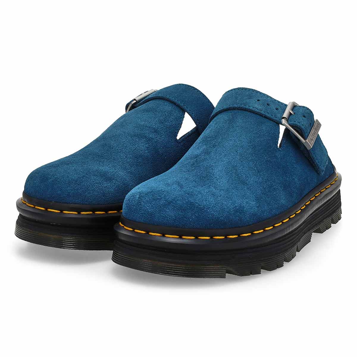 Unisex Zebzag Mule Suede Casual Clog - Neptune Blue