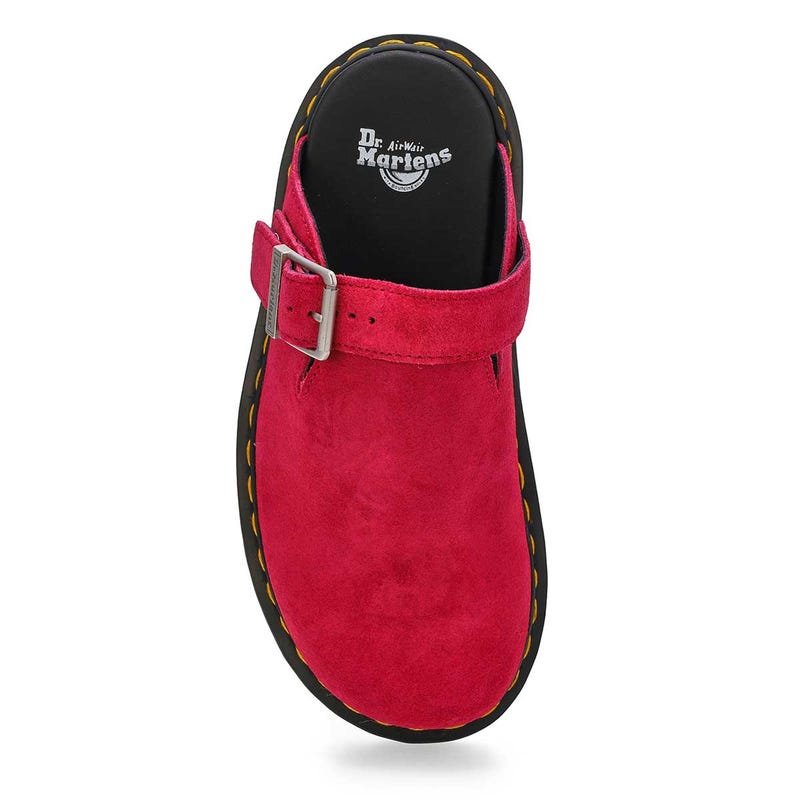 Women's Zebzag Mule Suede Casual Clog - Fuchsia