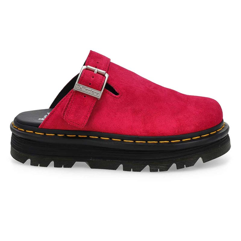 Women's Zebzag Mule Suede Casual Clog - Fuchsia