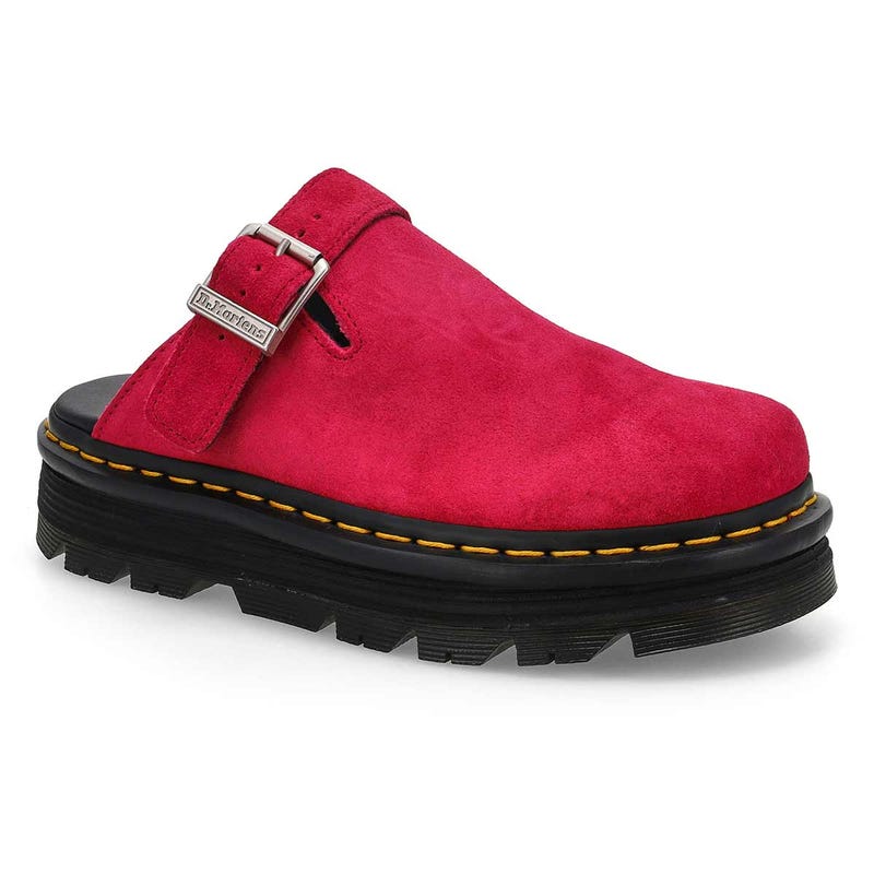 Women's Zebzag Mule Suede Casual Clog - Fuchsia