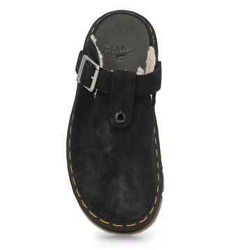 Unisex Zebzag Mule Warm Lined Suede Casual Clog - 