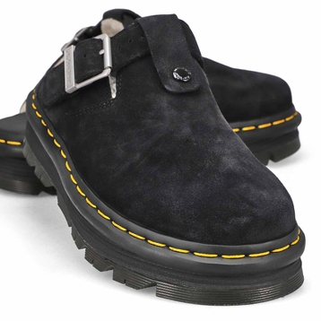 Unisex Zebzag Mule Warm Lined Suede Casual Clog - 