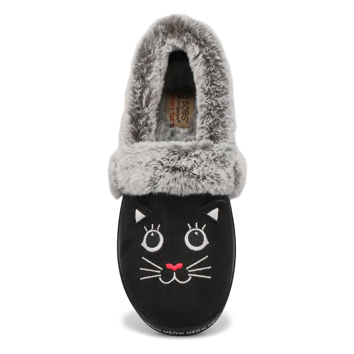 Women's Bobs Too Cozy Meow Pajamas Slipper - Black