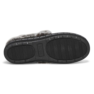 Women's Bobs Too Cozy Meow Pajamas Slipper- Black
