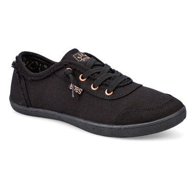 Lds Bobs B Cute Slip On Sneaker - Black/Black