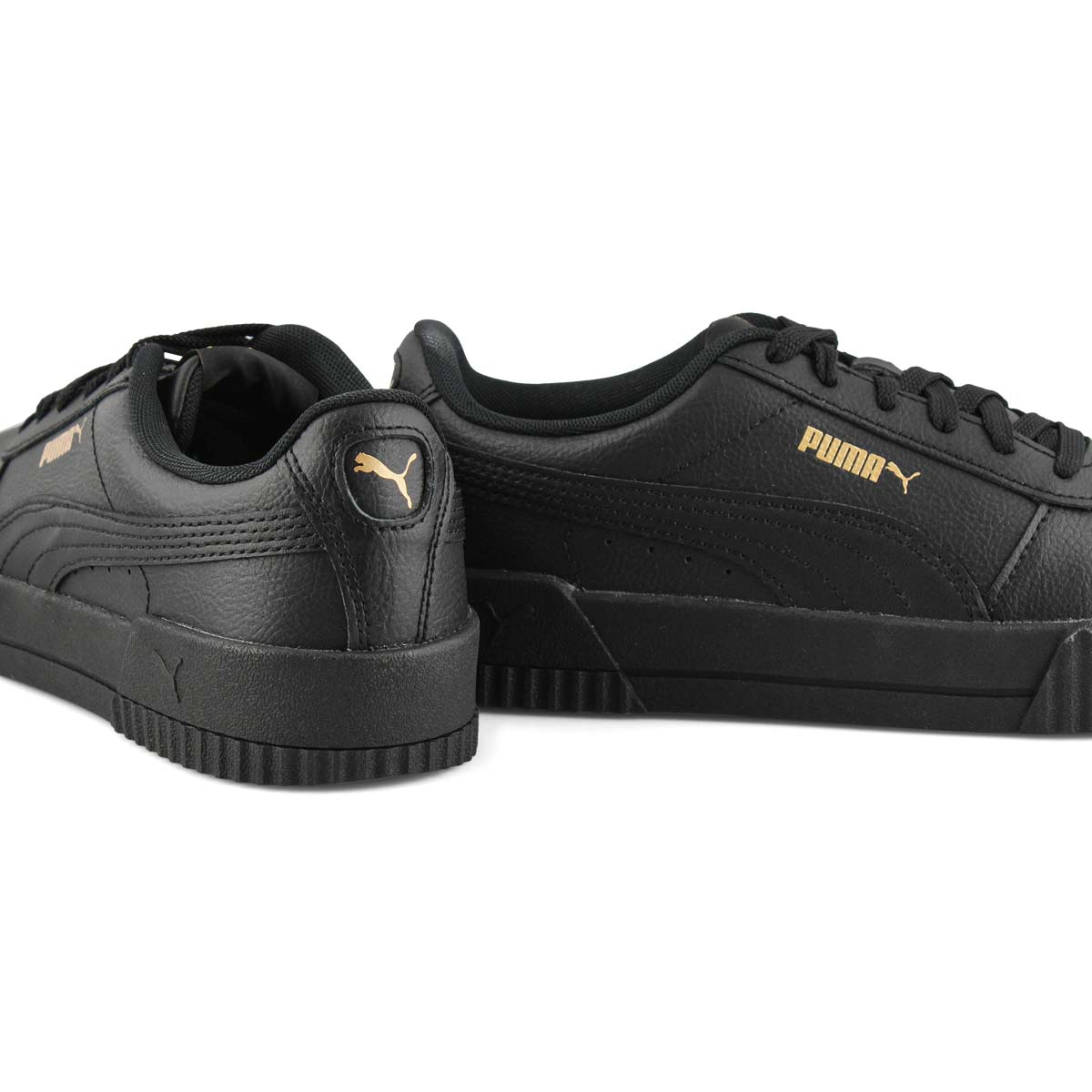 puma carina suede ladies trainers black