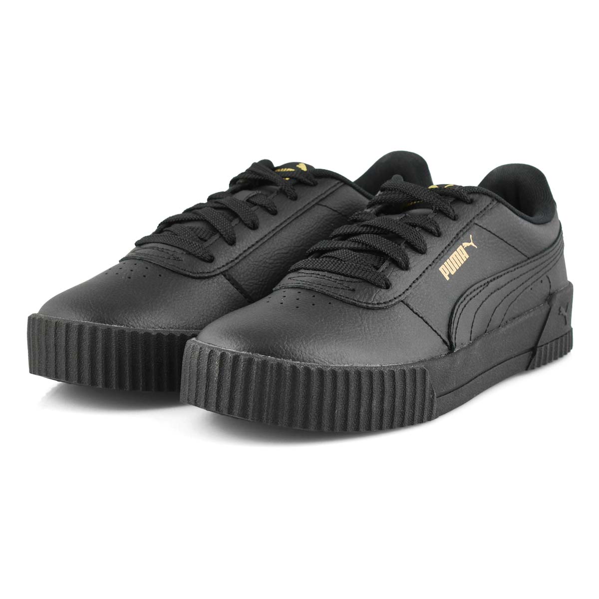 puma carina suede ladies trainers black
