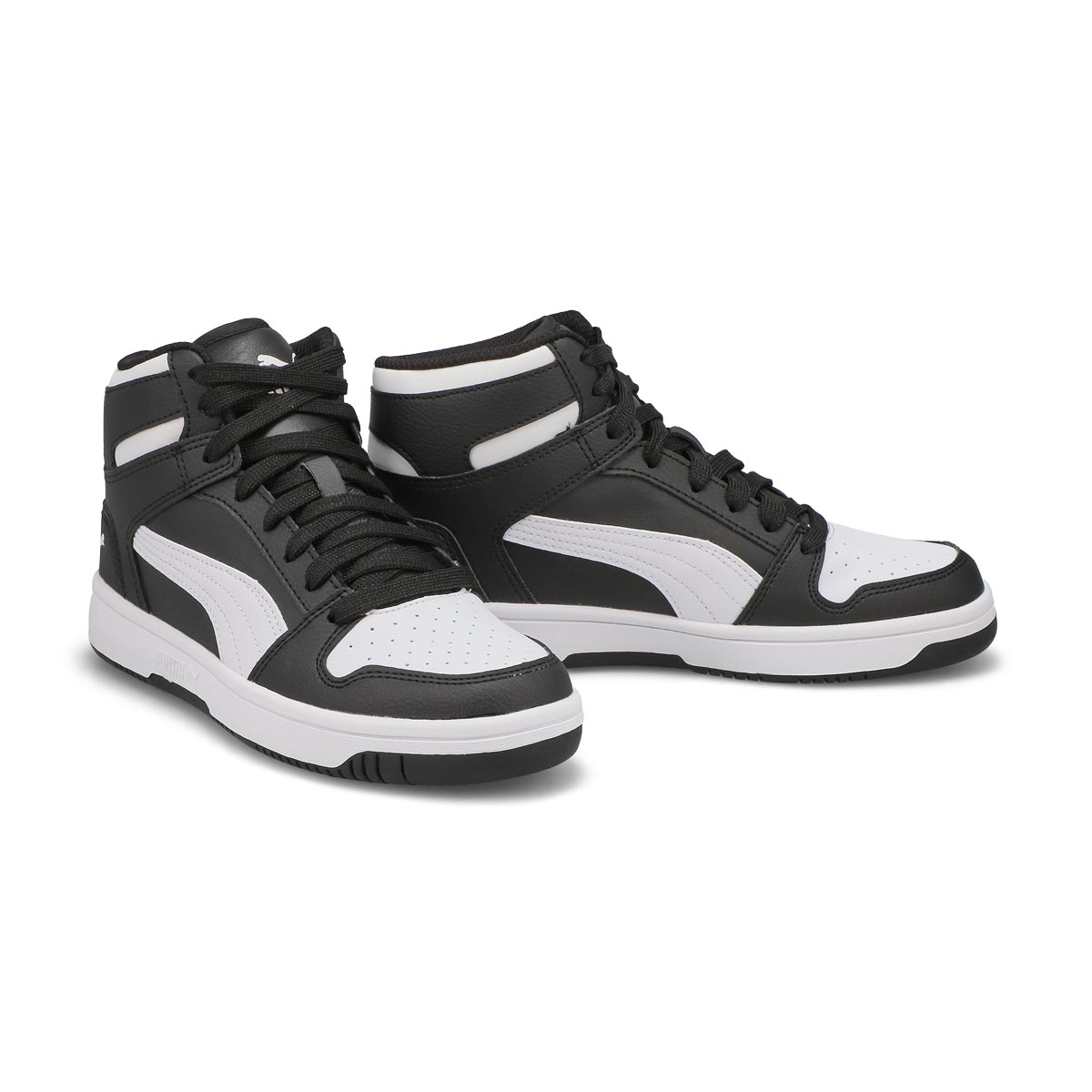 Kids' Rebound Layup SL Jr High Top Sneaker - Black/White