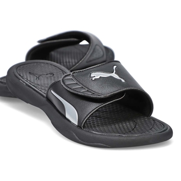 Womens' Royal Cat Slide Sandal - Black/Silver