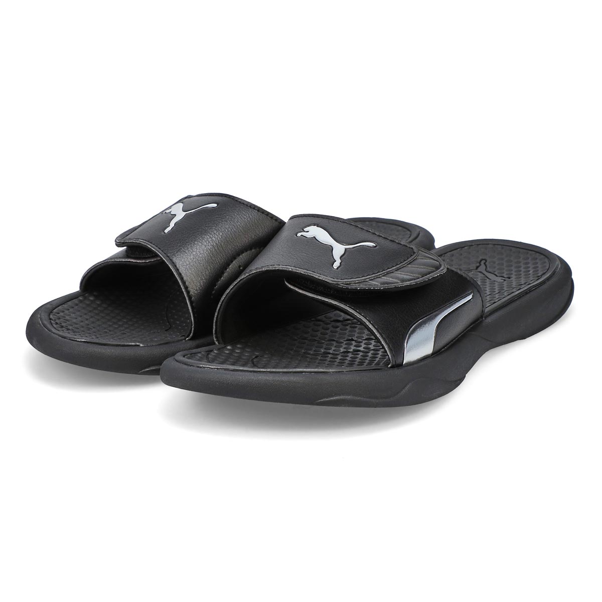 Womens' Royal Cat Slide Sandal - Black/Silver