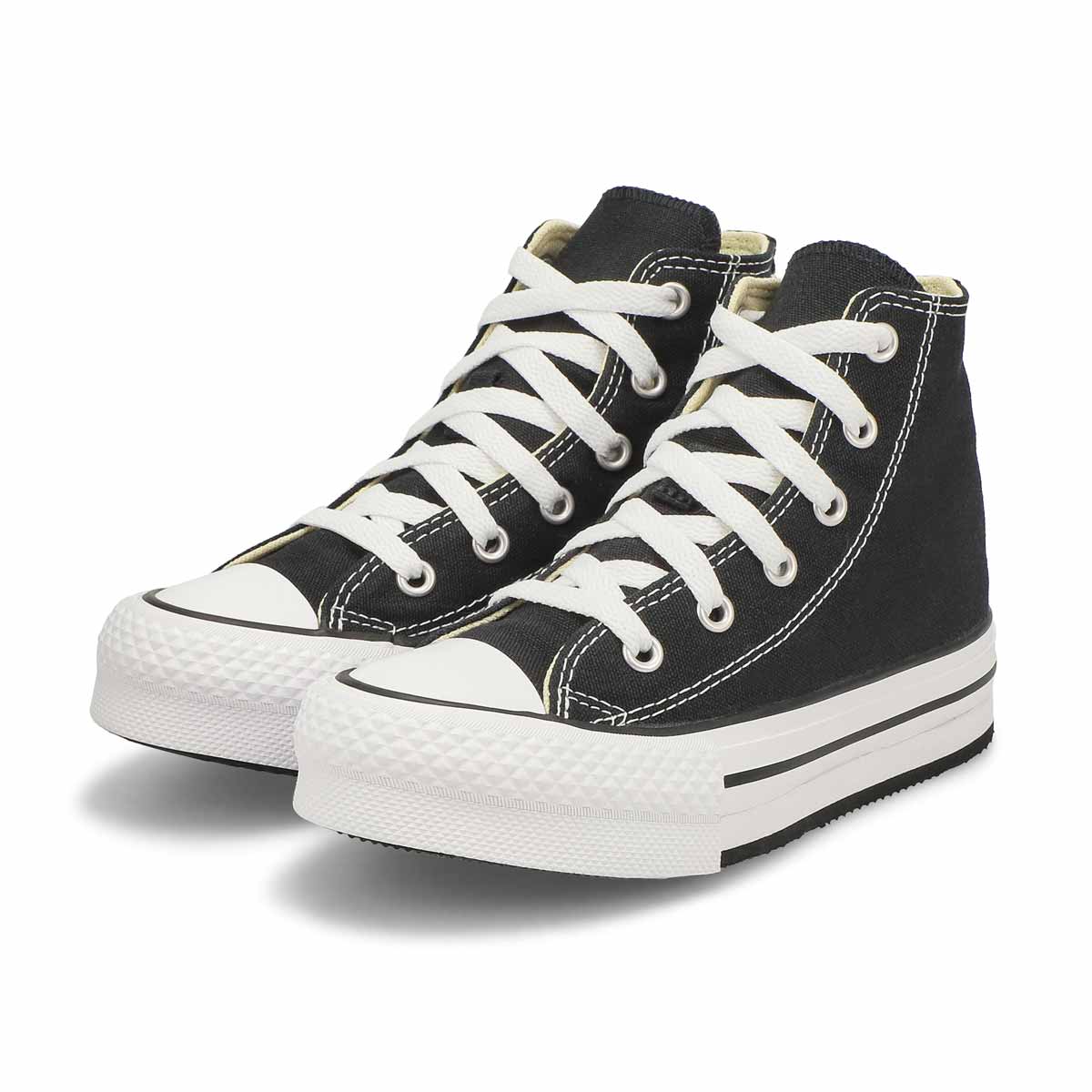 Girls' Chuck Taylor All Star Platform Foundation Hi Top Sneaker - Black