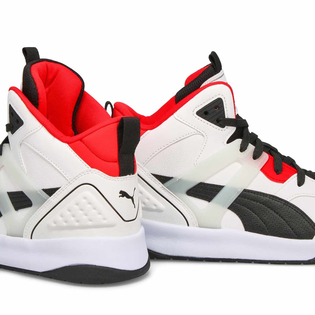 Men's Backcourt  Sneaker - White/ Red/Black