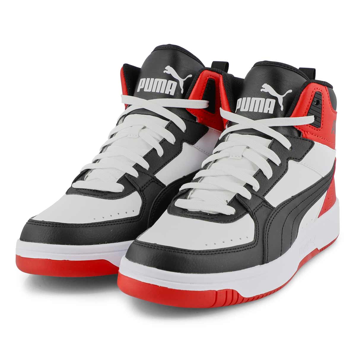Puma Men's Rebound Joy Sneaker - Black/ Red | SoftMoc.com