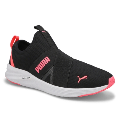 Lds Better Foam Prowl Slip On Sneaker - Black/Pink