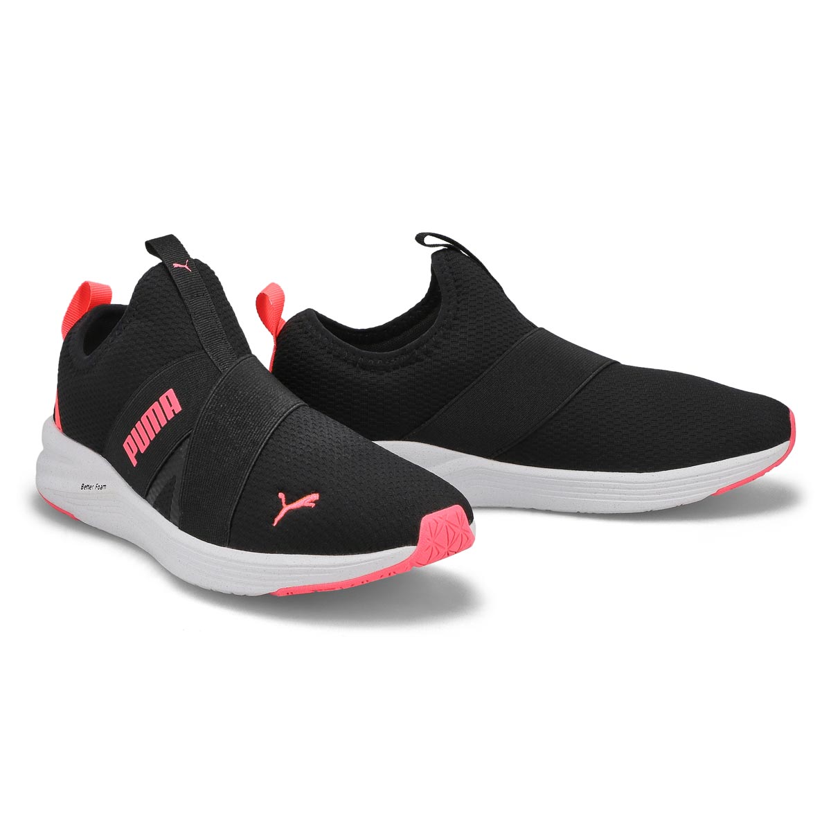Women's Better Foam Prowl Slip On Sneaker - Black/Pink