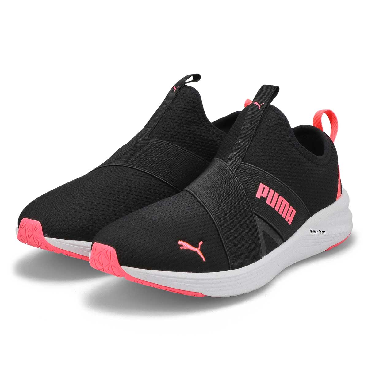 Women's Better Foam Prowl Slip On Sneaker - Black/Pink