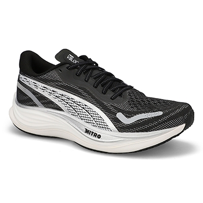 Mns Velocity Nitro 3 Performance Sneaker - Black/ White/ Silver