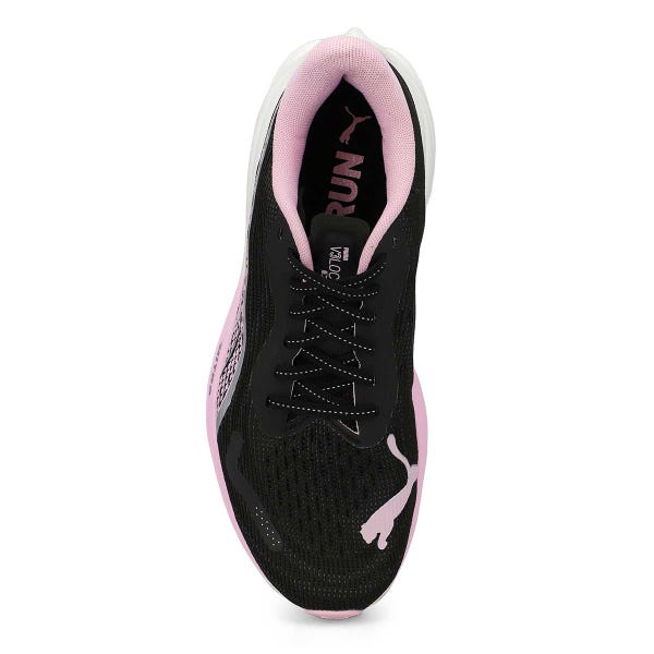 Women's Velocity Nitro 3 Lace up Performance Runner - Black/Silver/Grape Mist
