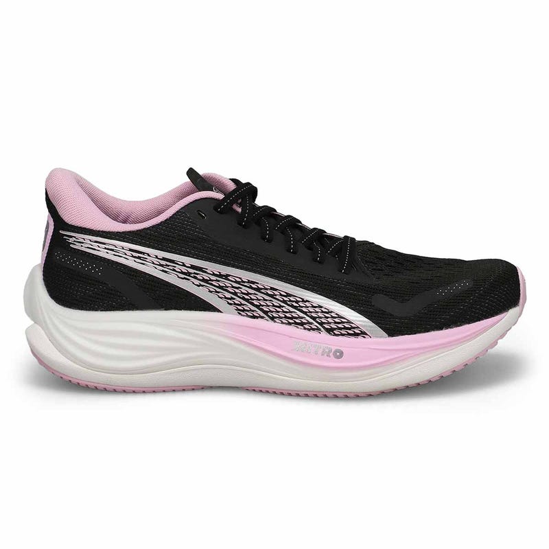 Women's Velocity Nitro 3 Lace up Performance Runner - Black/Silver/Grape Mist