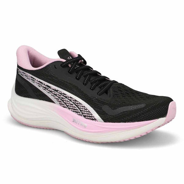 Women's Velocity Nitro 3 Lace up Performance Runner - Black/Silver/Grape Mist