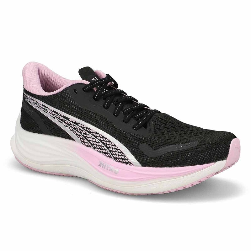 Women's Velocity Nitro 3 Lace up Performance Runner - Black/Silver/Grape Mist