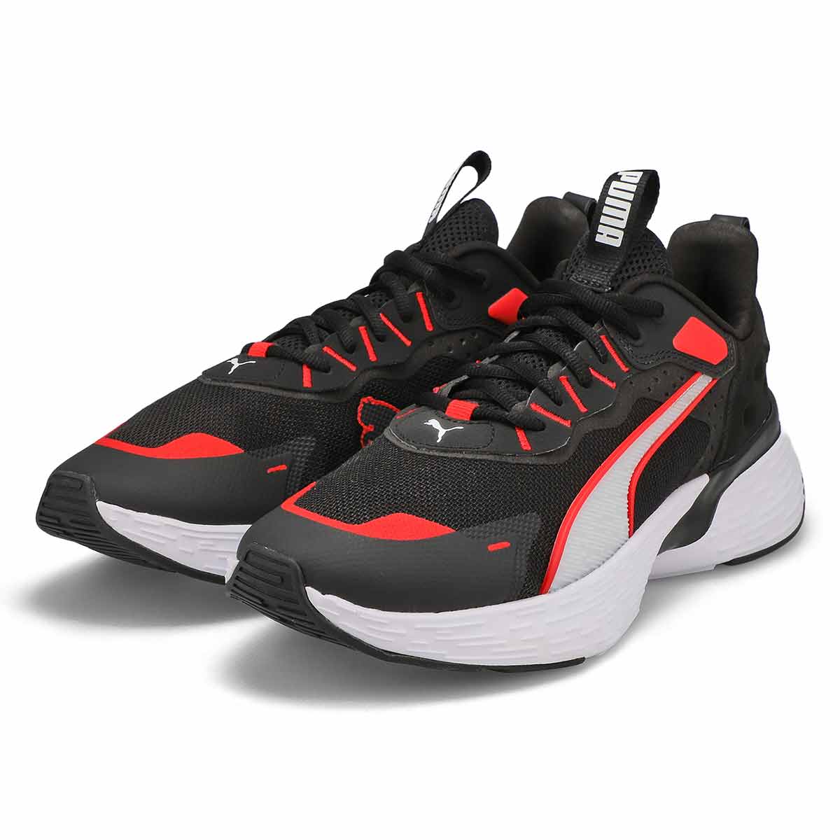 Men's Softride Sway Mesh Sneaker - Black/White/Red