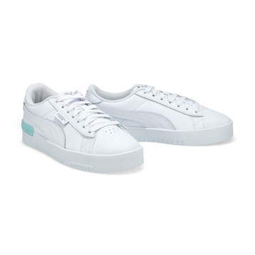Girls' Puma Jada Jr Sneaker-White/Silver/Blue