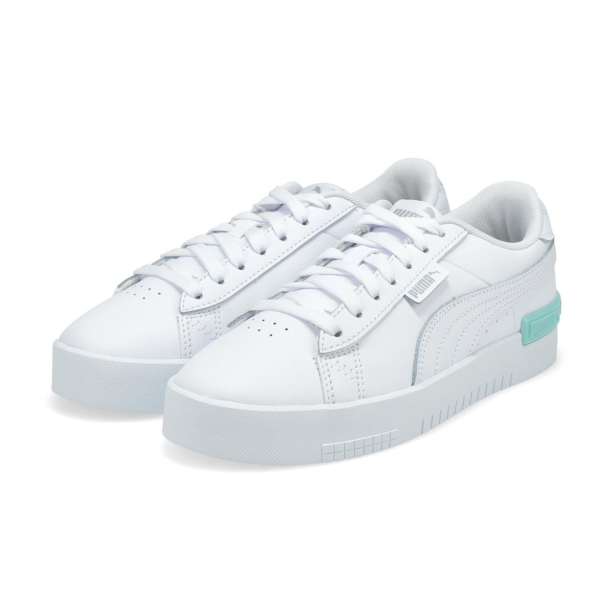 Girls' Puma Jada Jr Sneaker-White/Silver/Blue