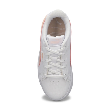 Girls' Jada PS Sneaker - White/Pink