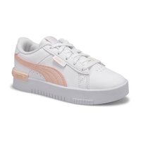 Girls' Jada PS Sneaker - White/Pink