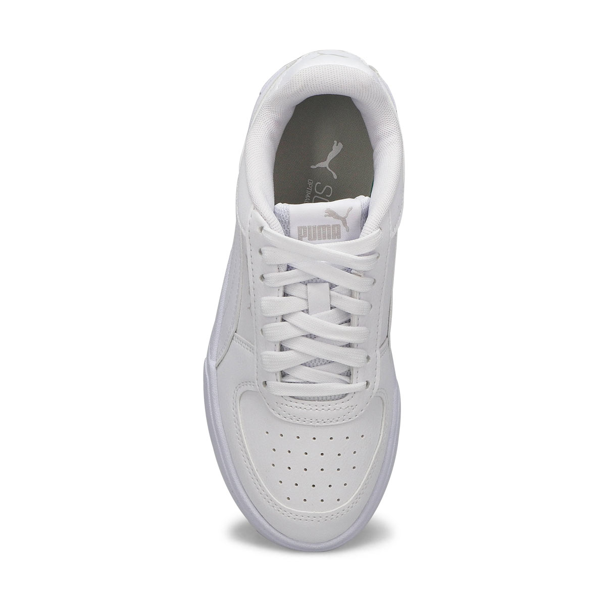 Puma Kid's Caven Jr Sneaker - White/Grey | SoftMoc.com