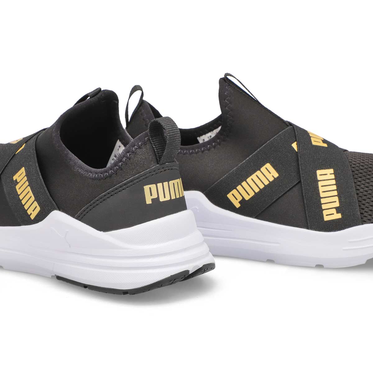 Girl's Puma Wired Slip On Sneaker - Black/Gold
