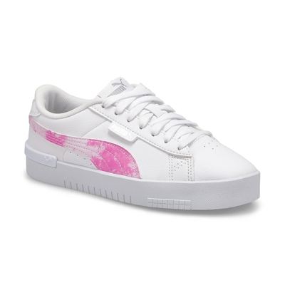 Grls Puma Jada Bleach Sneaker - White/Pink