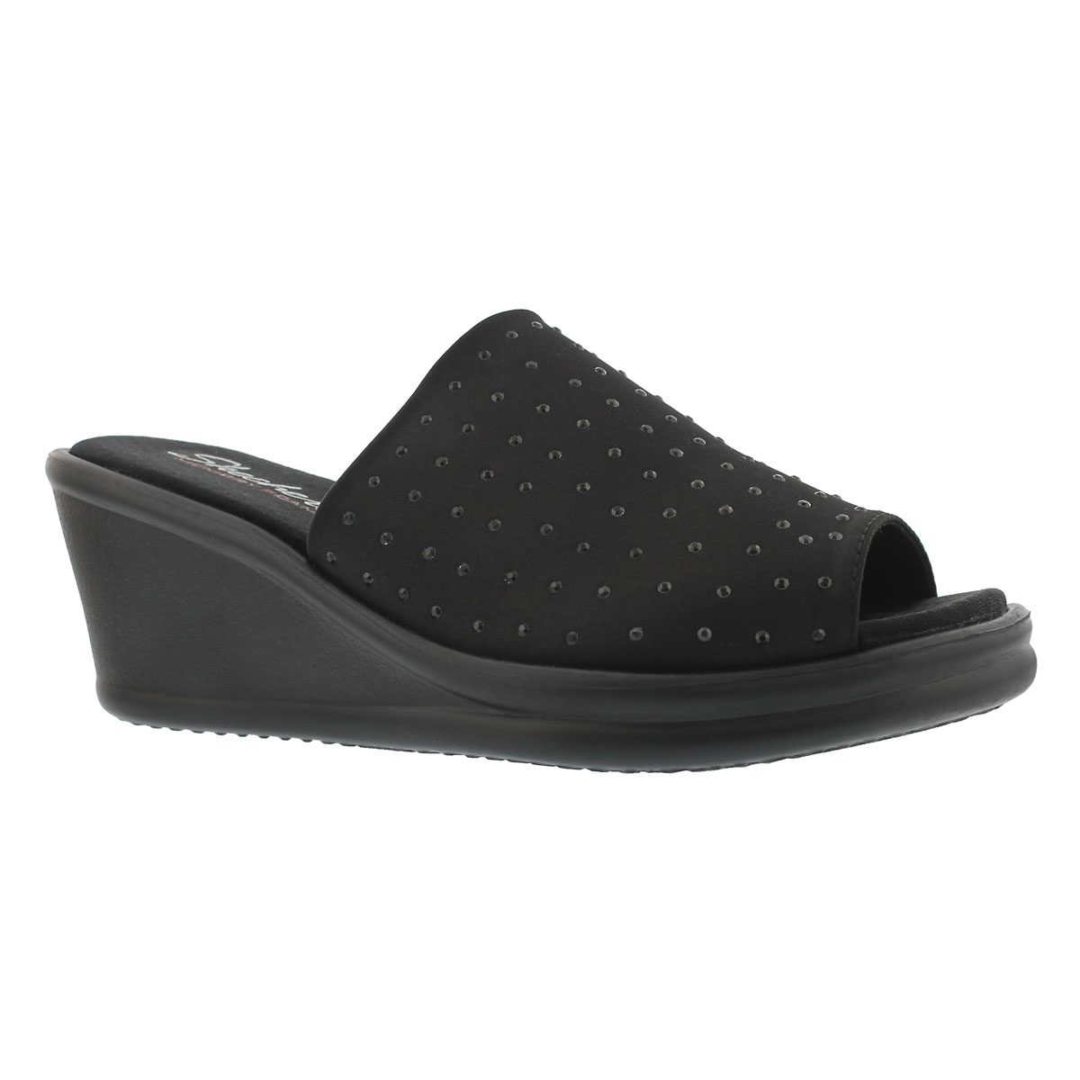 skechers wedges black