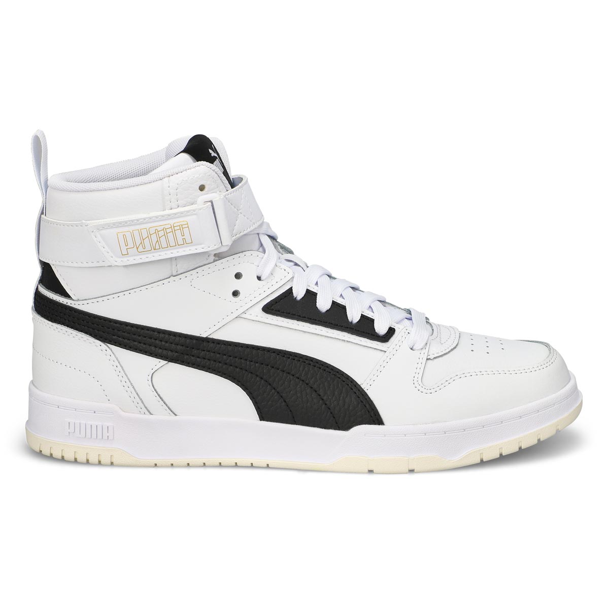 Men's RBD Game High Top Sneaker - White/Black/Gold