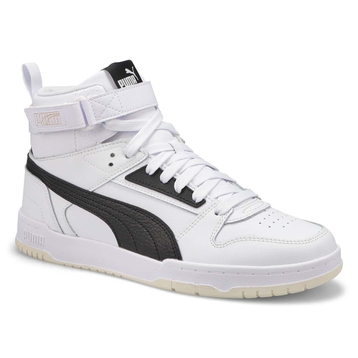 Men's RBD Game High Top Sneaker - White/Black/Gold