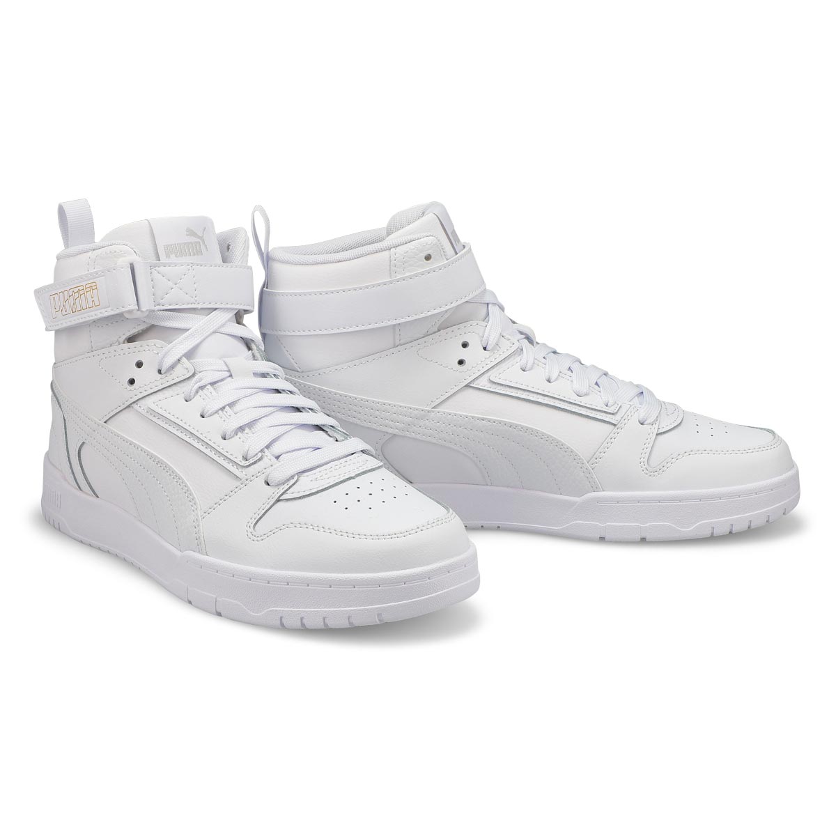 Men's RBD Game High Top Sneaker - White/White/Gold