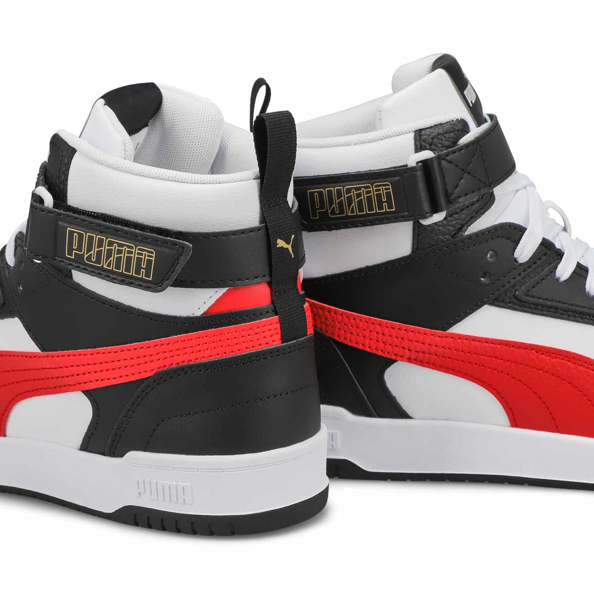 Men's RBD Game Hi Top Sneaker - White/Red/Black