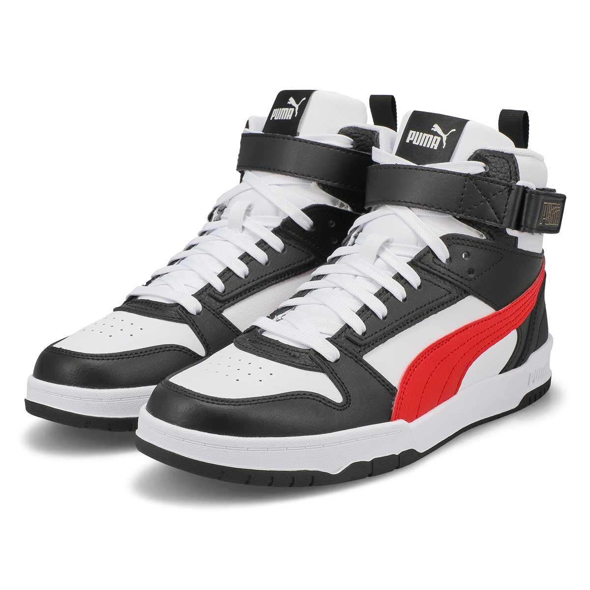 Men's RBD Game Hi Top Sneaker - White/Red/Black