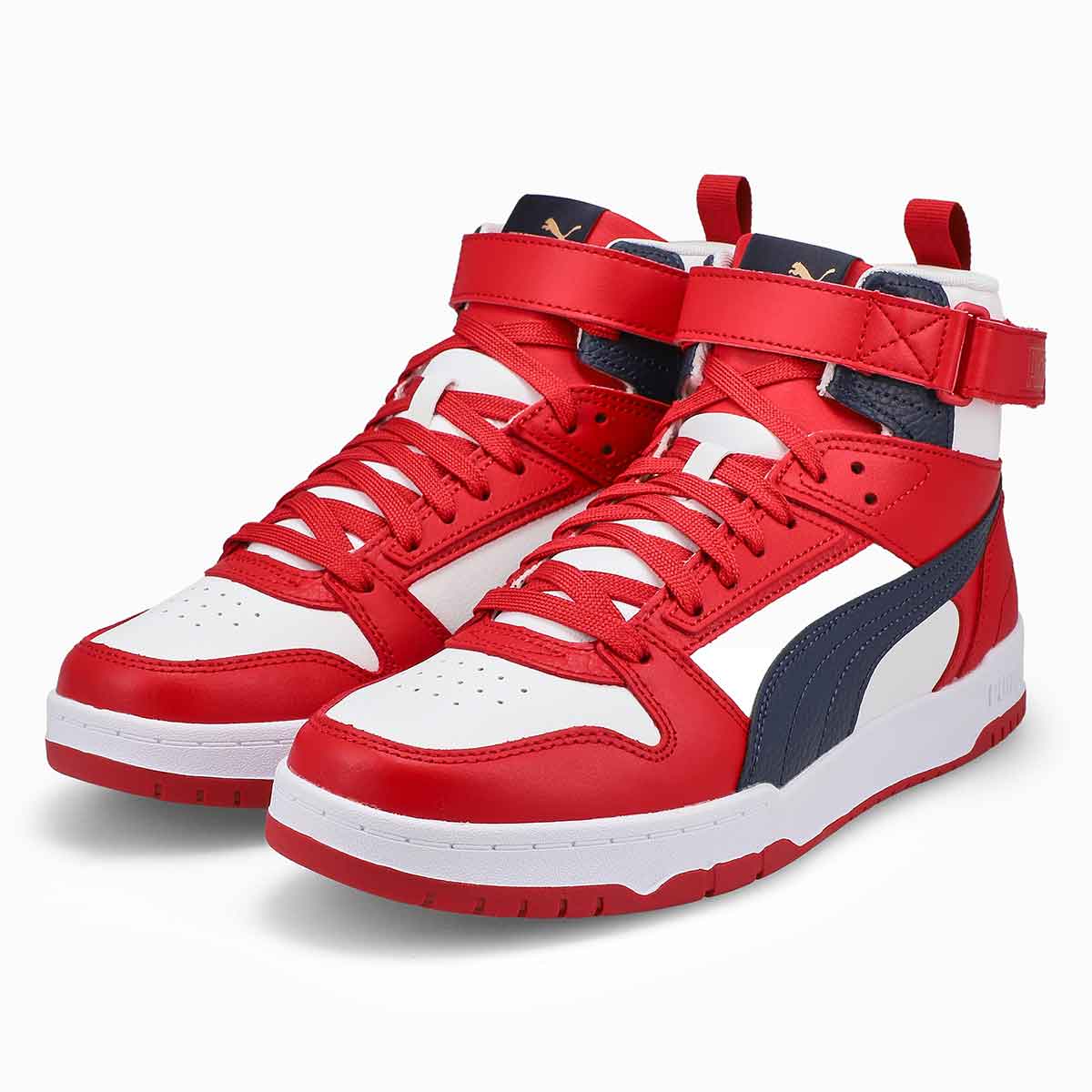 Puma Men's RBD Game Hi Top Sneaker - White/Re | SoftMoc.com