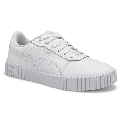 Lds Carina 2.0 Lace Up Sneaker - White/White/Silver