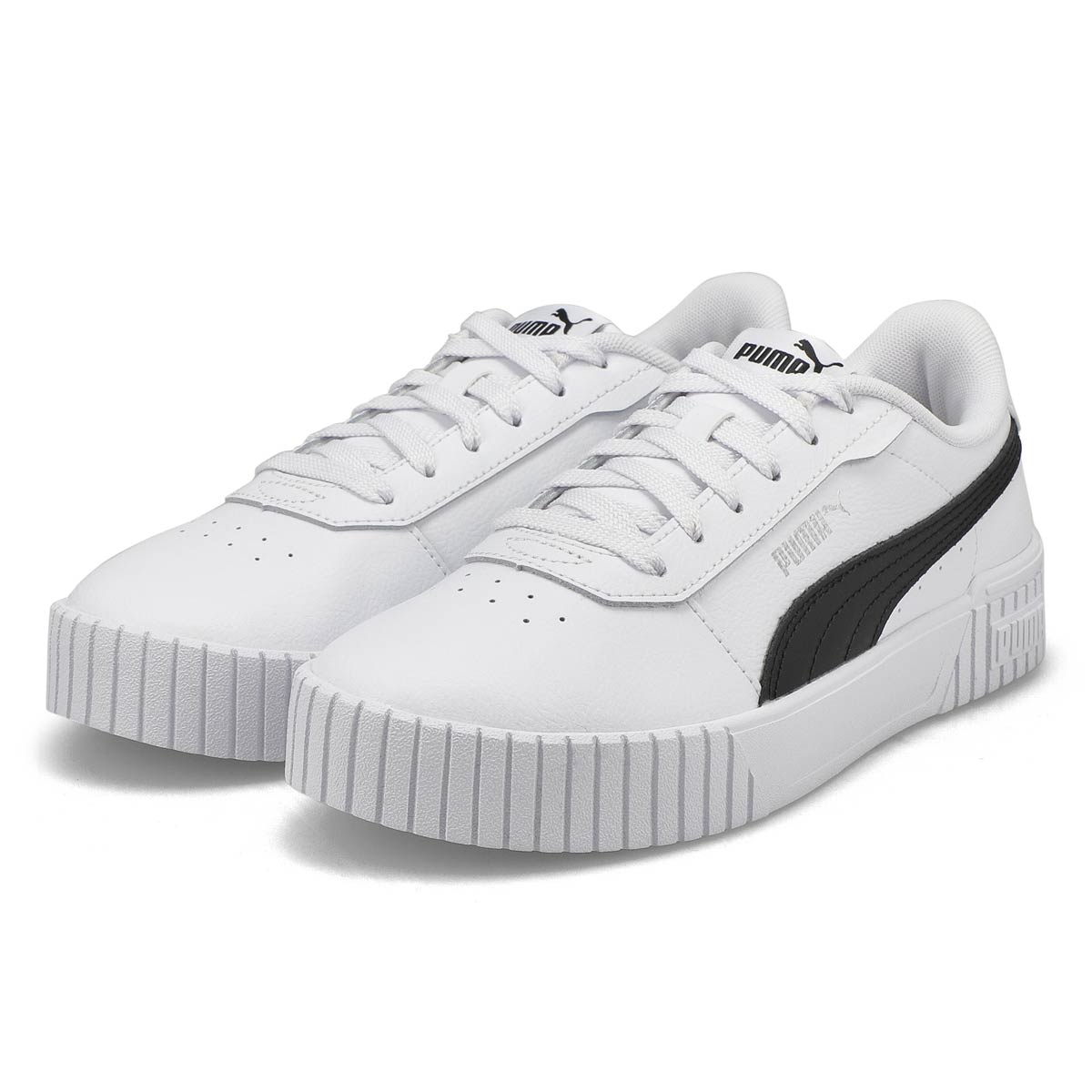 Puma Women's Carina 2.0 Sneaker - White/Black | SoftMoc USA