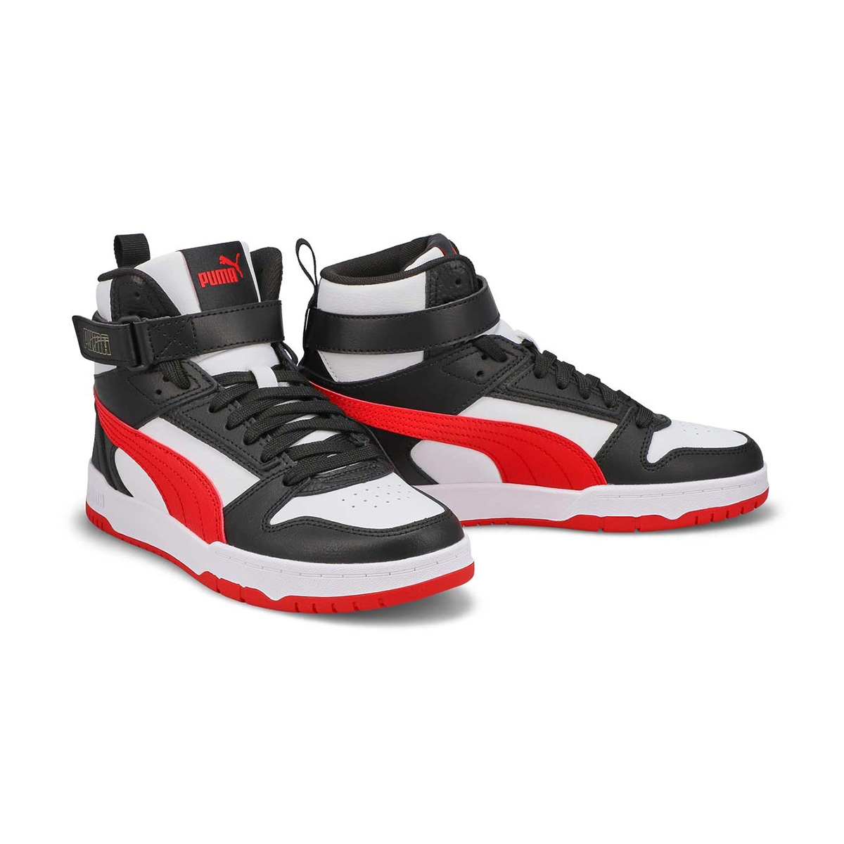 Kids' RBD Game Jr High Top Sneaker - White/Black/Red