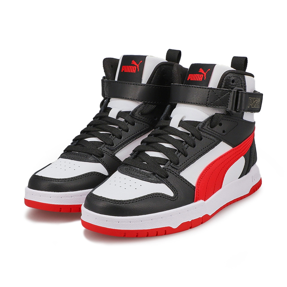 Kids' RBD Game Jr High Top Sneaker - White/Black/Red