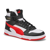 Kids' RBD Game Jr High Top Sneaker - White/Black/Red