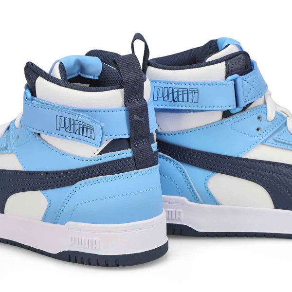 Kids'  RBD Game Jr High Top Sneaker - White/Navy/Light Blue