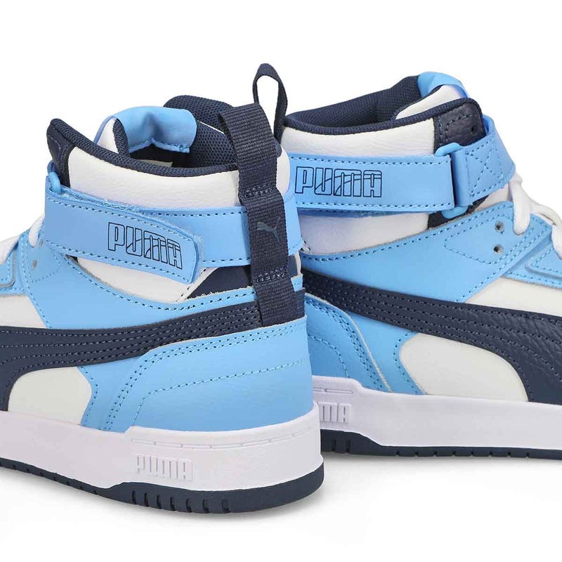 Kids'  RBD Game Jr High Top Sneaker - White/Navy/Light Blue